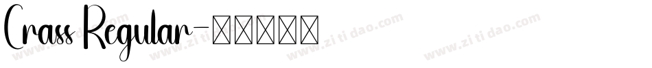 Crass Regular字体转换